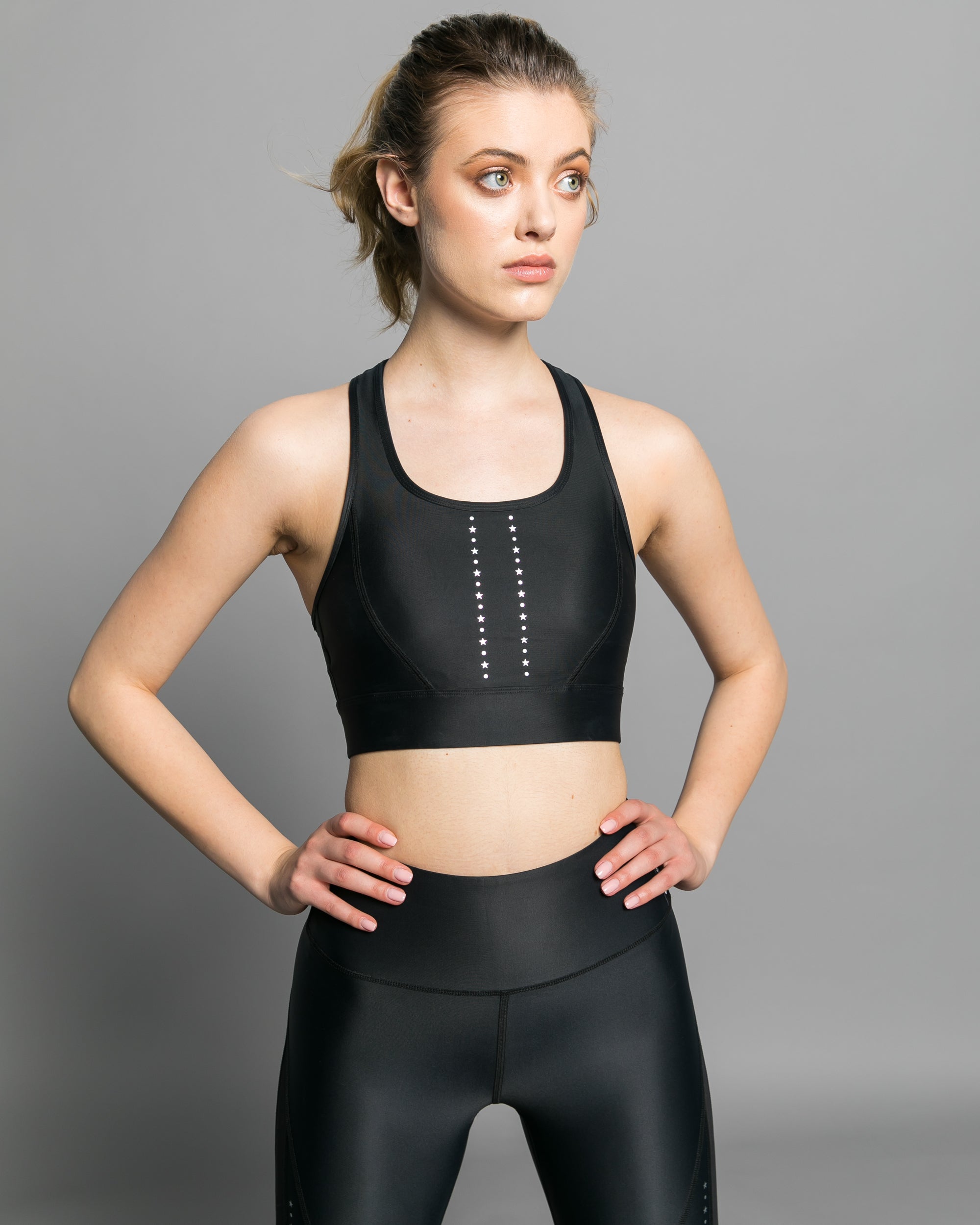 front view; sport bra; activewear; high quality; quick drying; sweat wicking; breathable; comfort; support; removable cups;